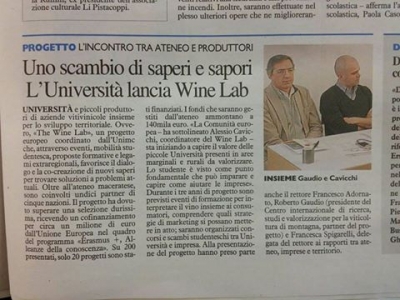 Press coference on The Wine Lab EU project launch in Macerata